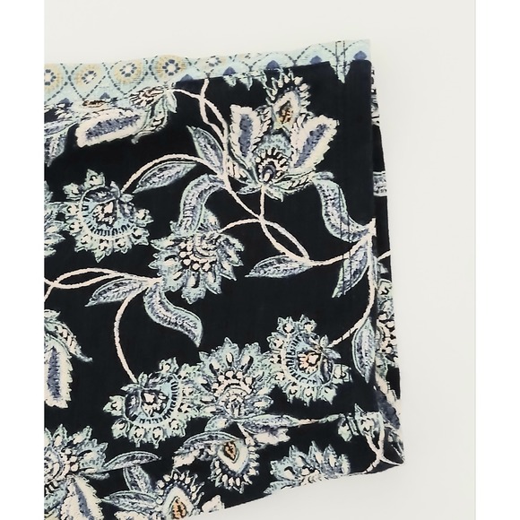 J Jill Dress Size 2X Blue Floral Paisley Pullover Midi V-Neck Long Sleeve Preown - Picture 5 of 12